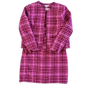 On 34th Women's Pink tweed blazer & Sheath Dress Set Size 12